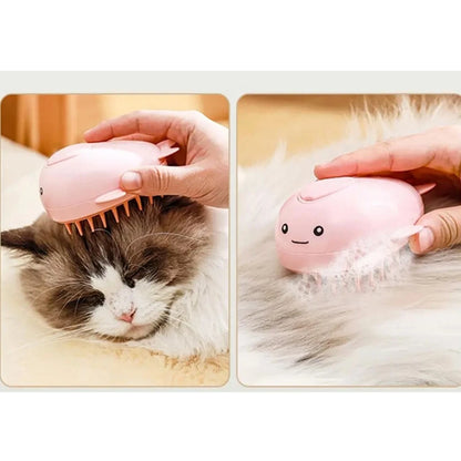 Spazzola Morbida Spray Massaggio Ricaricabile Delfino per Cani e Gatti