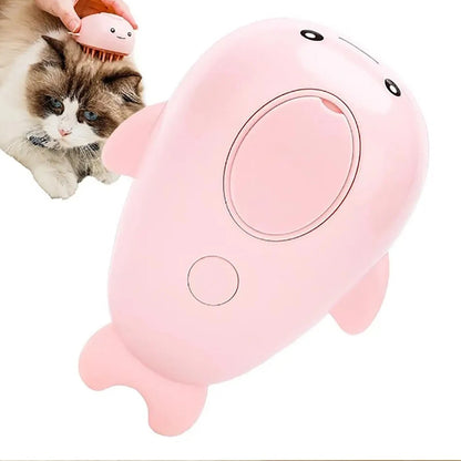 Spazzola Morbida Spray Massaggio Ricaricabile Delfino per Cani e Gatti