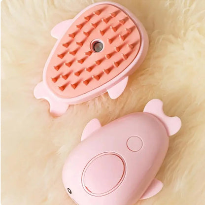 Spazzola Morbida Spray Massaggio Ricaricabile Delfino per Cani e Gatti