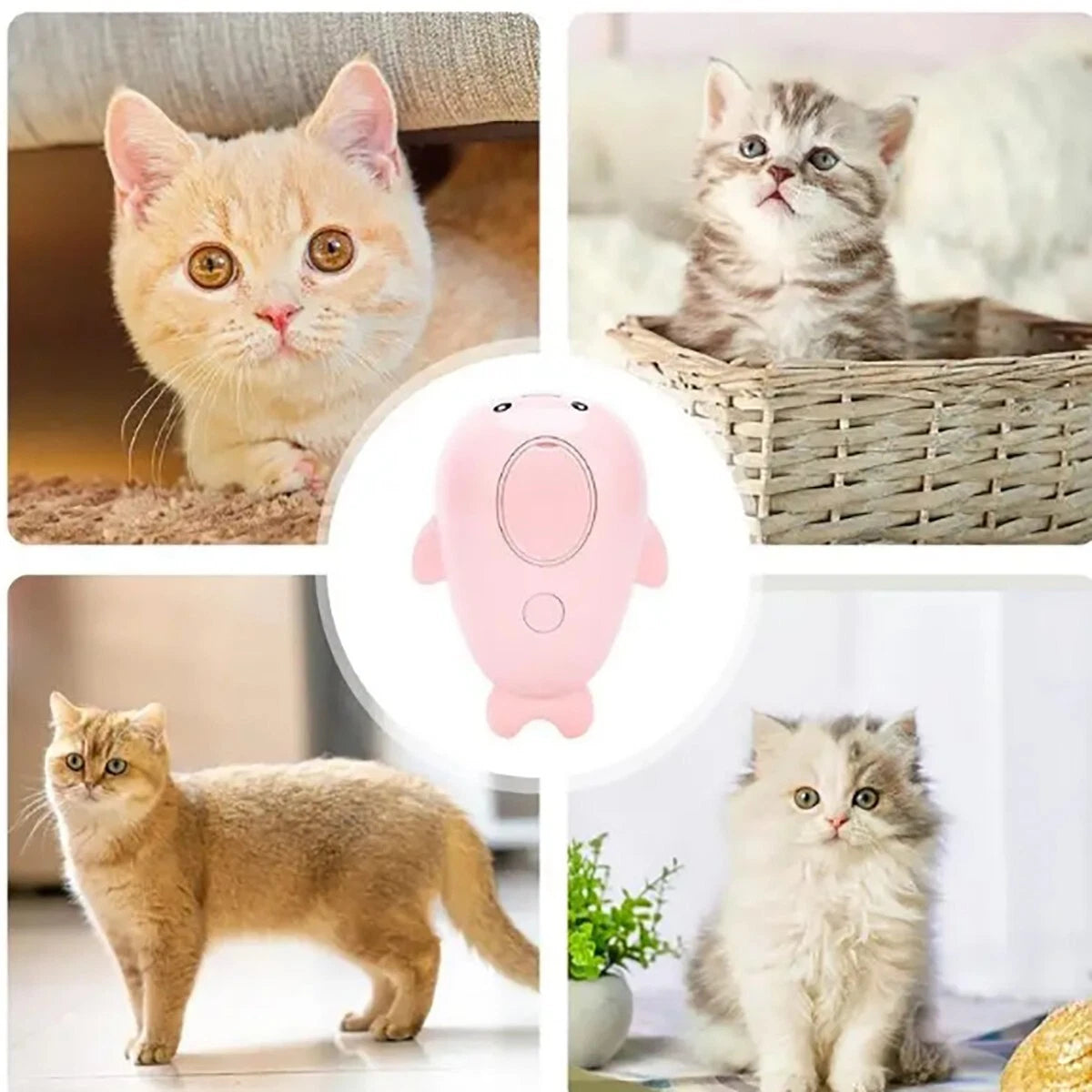 Spazzola Morbida Spray Massaggio Ricaricabile Delfino per Cani e Gatti